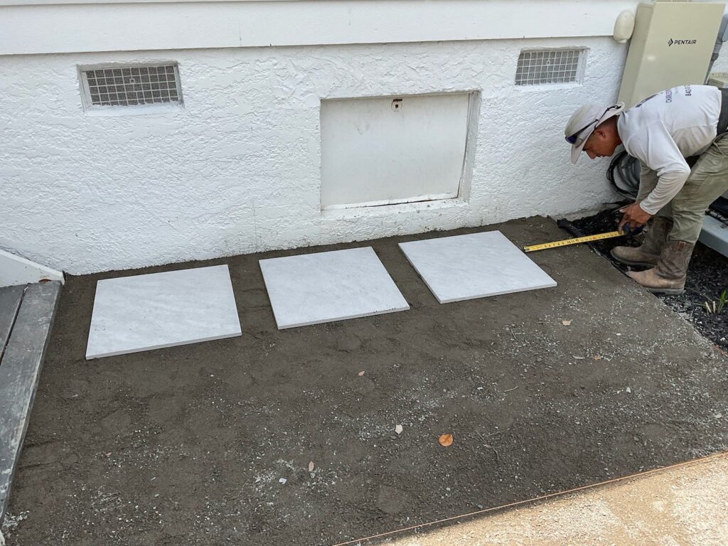Des pavés Belgard placés dans la cour de Megan 