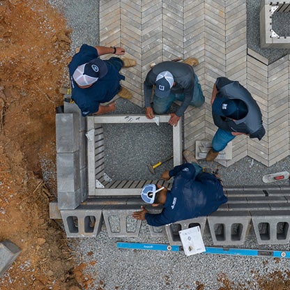 Hardscape projects require multiple steps in the process.
