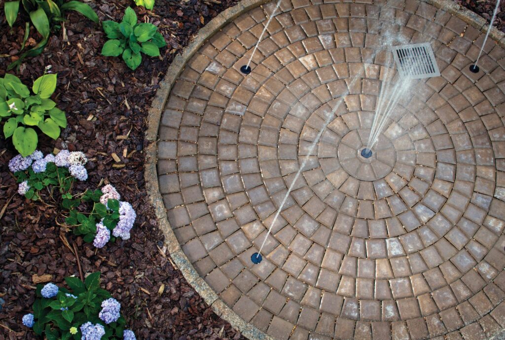 Caractéristique de la fontaine à eau Cambridge Cobble® Circle