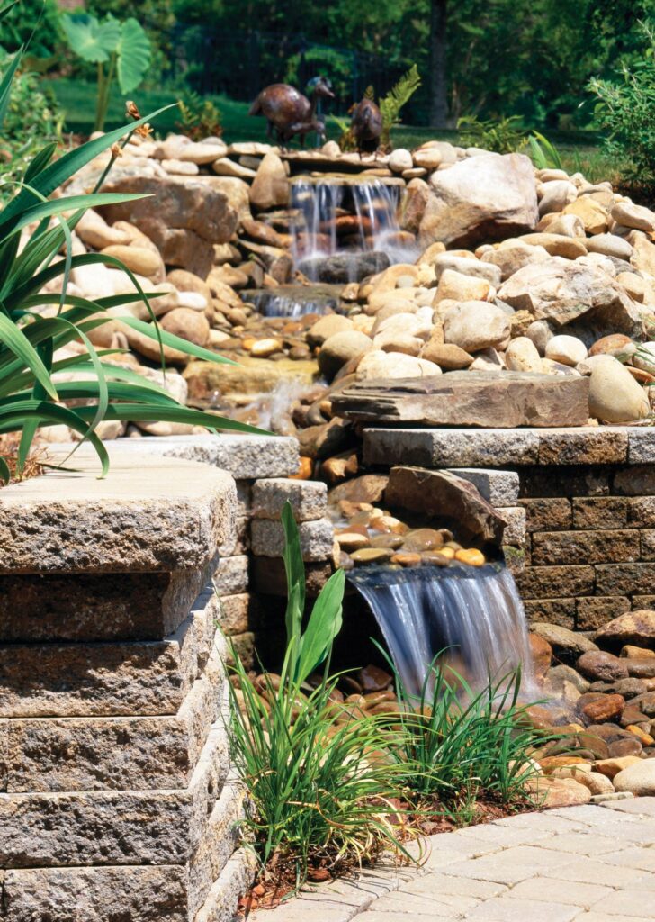 Caractéristique du paysage de la chute d’eau Celtik Wall®