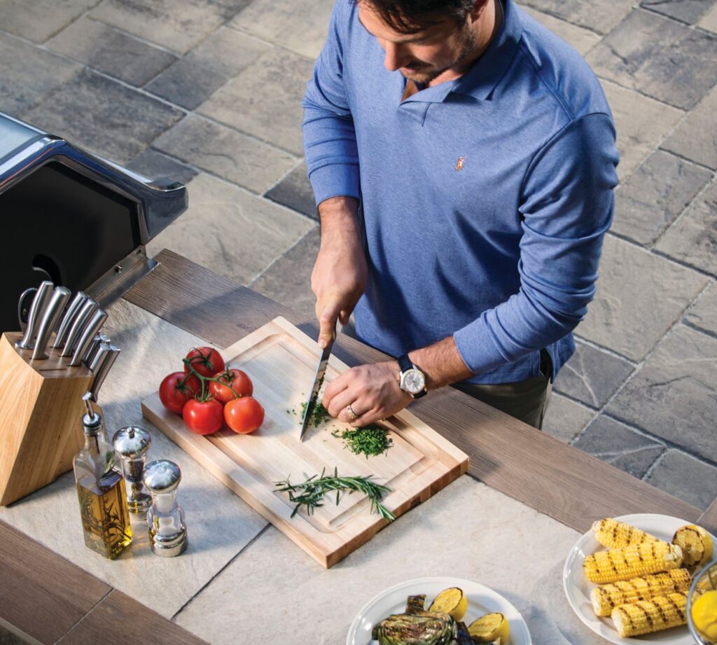 outdoor kitchen prep